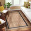 Tapis brun / bleu marine en jute tissé à la machine Speight-48116603