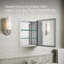 Derring Recessed Frameless Medicine Cabinet with 2 Adjustable Shelves and Interior Mirror