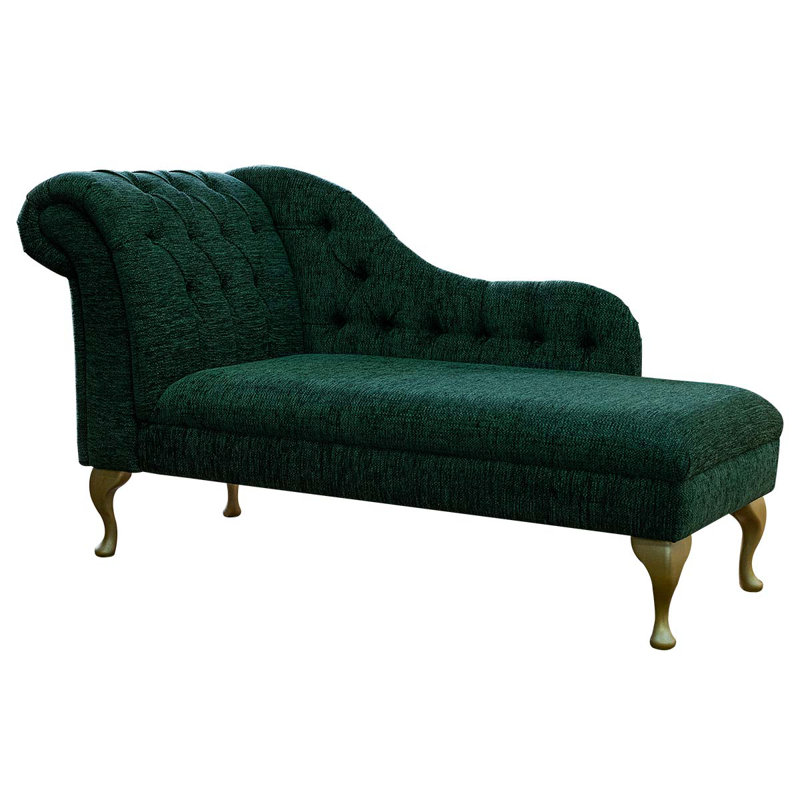 Upholstered Chaise Lounge, Brown