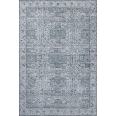 Premium Machine Washable Tara AMF1919 Border Rug