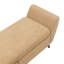 Banc de rangement rembourré en tissu Teddy Mid-Century en tissu, 152 cm, avec pieds en bois, couleur café, idéal pour le salon et la chambre.