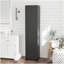 Grande armoire de rangement étroite avec 3 tablettes réglables, une porte et une conception compacte pour les petits espaces dans le salon, la cuisine, la buanderie et la chambre à coucher-250018913
