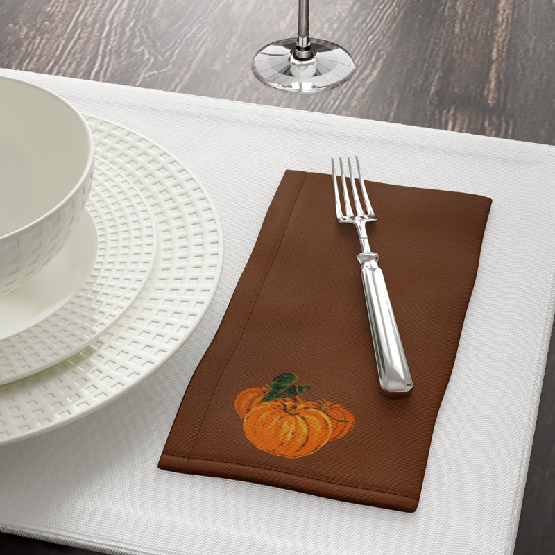 Ensemble de serviettes 4 pièces Tres Calabazas, L 18 po x L 18 po, Marron