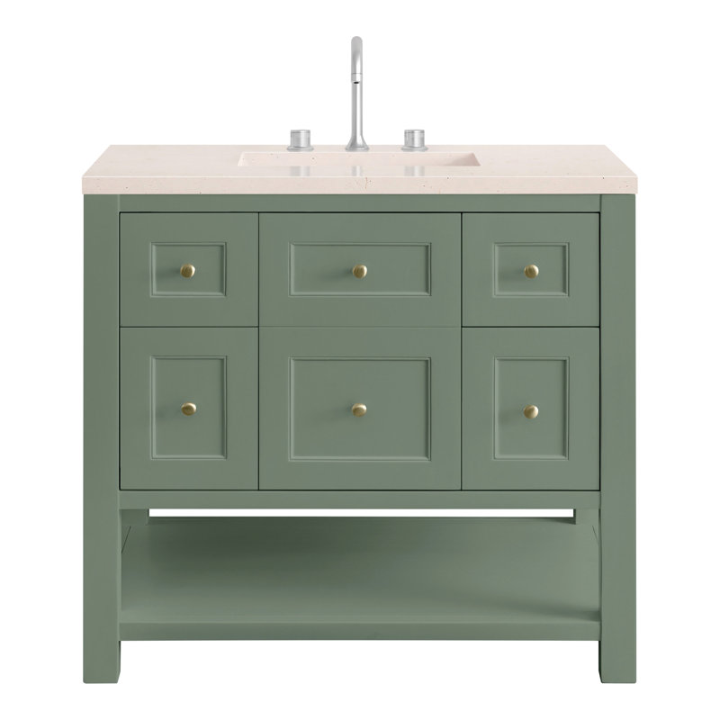 Breckenridge 36'' W Single Vanity, Ethereal Noctis, Smokey Celadon, 8" Widespread