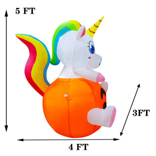 Licorne gonflable en citrouilles