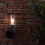 Spruce Head Black Outdoor Wall Lantern-28875743