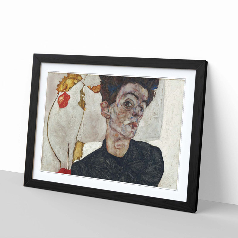 Egon Schiele - Single Picture Frame Painting, Black