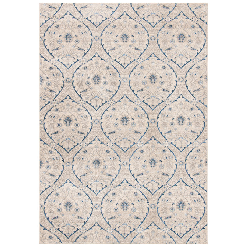 Avira Ikat Light Gray Area Rug, Rectangle 6' x 9'