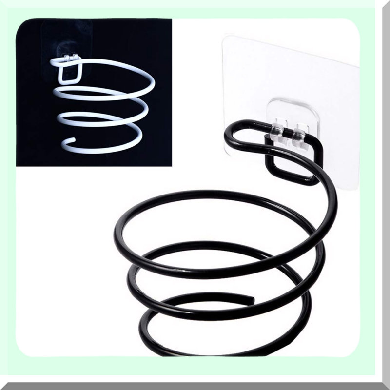 AirFlow Iron Hair Dryer Rack - No Punching, Bathroom Storage Solution