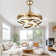 Brynnly 42" Retractable DC Motor Ceiling Fan with LED Lights, Remote 3-Color 6-Speed