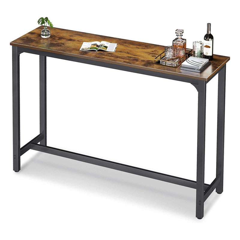 Metal Base Dining Table, 55" L x 15.7" W