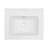 24"x19.7" White Rectangular Single Vanity Top with 1 Faucet Hole and Overflow(Sink Only)