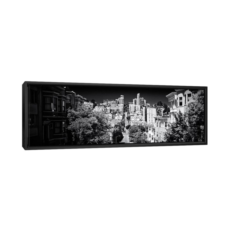San Francisco, reproduction de photo sur toile tendue, H 16 po x l 48 po x P 1,5 po, Toile avec cadre noir