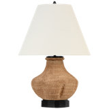 Tahiti 25" Table Lamp in Toast with Linen Shade