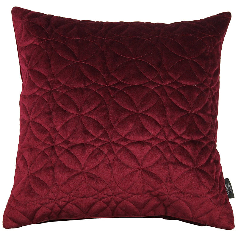 Huebert Square Throw Pillow Cover, Cushion Cover, Wine Red, 60 x 60cm