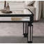 Table basse à miroir argenté