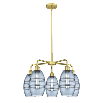 Dundrod 5 - Light Steel Dimmable Round / Oval Chandelier