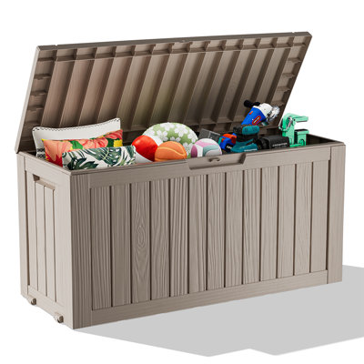 75-gal Water Resistant Resin Lockable Deck Box