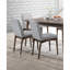 Ensemble de salle à manger 7 pièces avec table rectangulaire et six chaises d'appoint, bois brun riche, fabrication en bois massif, style contemporain
