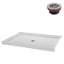Base de douche en acrylique de coin Streamline l 60 po x P 36 po, drain inclus