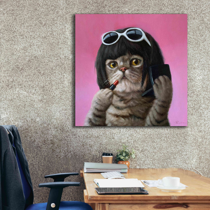 «Bob Cat» par Lucia Heffernan sur, H 37 po x l 37 po x P 1,5 po