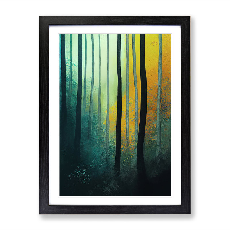 A Colourful Forest No.5 - Print, 46cm H x 34cm W, Black Framed