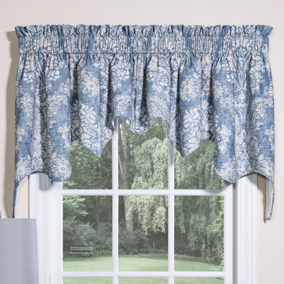 Alexandra Denim Traditional Cotton Damask Empress Swag