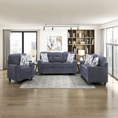 Chaise de salon en tissu chenille durable avec coussin décoratif