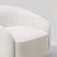 Fauteuil demi-tonneau pivotant en velours l 27,6 po Leticha-97682273