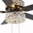 52"W Satin Nickel Double Lit Ceiling Fan-930082857