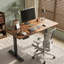 Bureau électrique Inbox Zero Ozia 55 "x 24" avec contrôleur mémoire Vintage brun DESK-LOP-4L8N-62 -1489960982