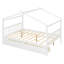 Lit double pleine grandeur avec tiroirs, blanc