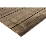 Super Tibetan hand-knotted Wool/Bamboo Silk Beige Area Rug