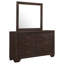 Commode 6 tiroirs foncé cacao foncé avec chocolat foncé Elegance