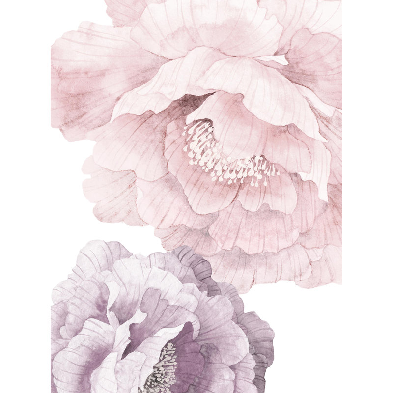 Plants & Flowers Non-Wall Damaging Accent, Pink Purple