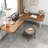 Walnut L-Shaped Solid Wood Writing desk-1077246731-1077246728