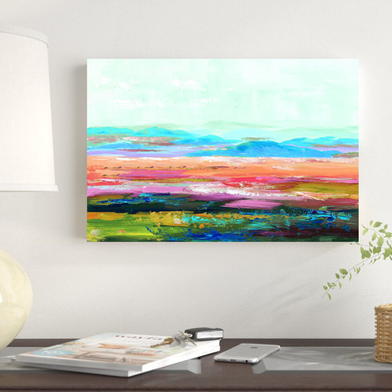 Paysage lumineux - reproduction d'art sur toile tendue, H 12 po x l 18 po