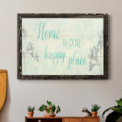 Home Is Our Happy Place - reproduction d'art graphique sur toile