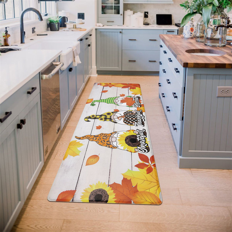 Graphic Prints Synthetic Water Resistant Anti-Fatigue Non-Skid Kitchen Mat
