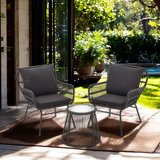 3-piece Outdoor Wicker Furniture Set, Patio Conversation Set For Garden, Balcony, Backyard