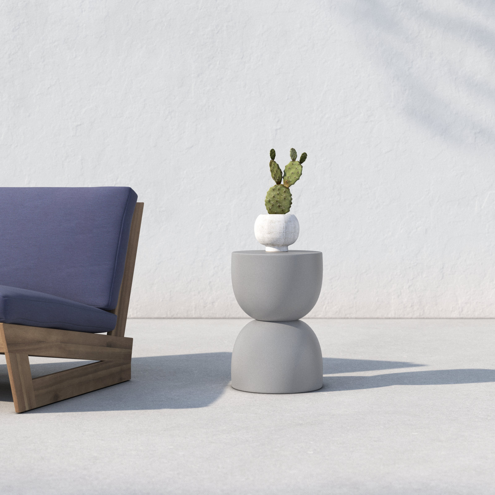 Vilnius 12'' Concrete Outdoor Side Table