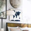 «World Map - Navy», reproduction d'impression sur toile tendue-633584366