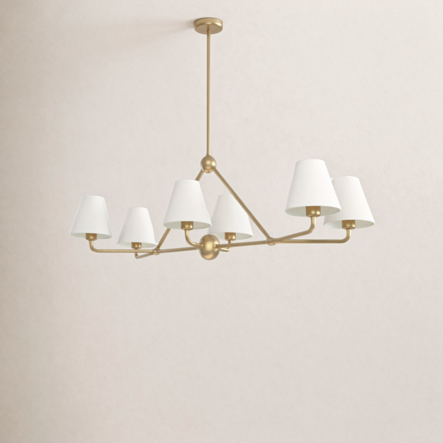 Rome 6-Light Pendant, White