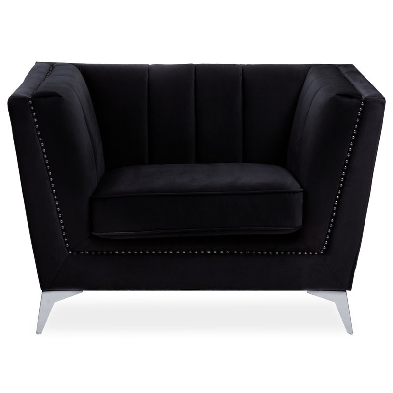 Velvet Chair, Black