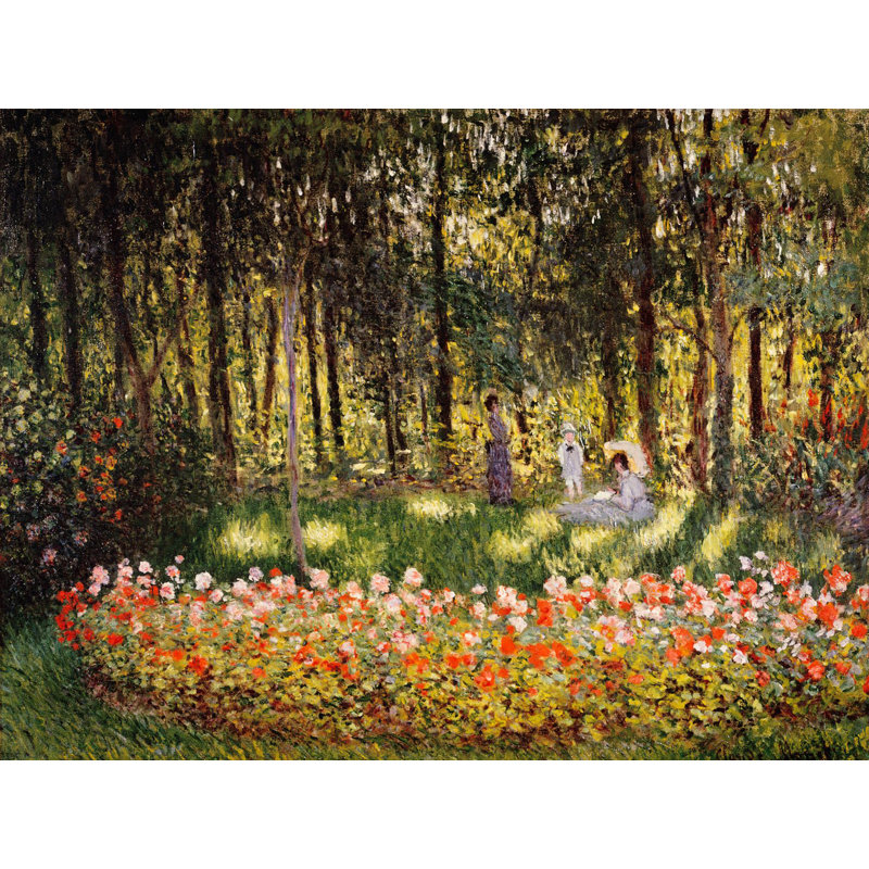 Wooded Scene by Claude Monet - Wrapped Canvas Painting, 60cm H x 80cm W x 4cm D