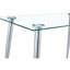 Table élégante en verre avec pieds argentés et trempé - 130 x 80 cm avec pieds contemporains 130 x 80 cm-602271648-602271650