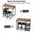 Bar Table and Chairs Set with Power Outlet, Pub Table and Chairs Set for 2 with 2 Storage Shelves-904538284