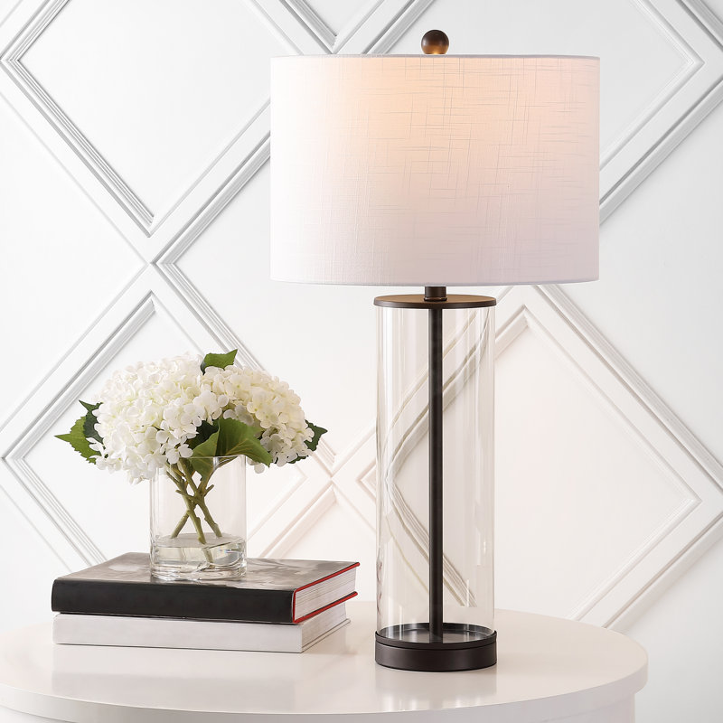 Silberston Glass Table Lamp, Oil Rubbed Bronze/Clear