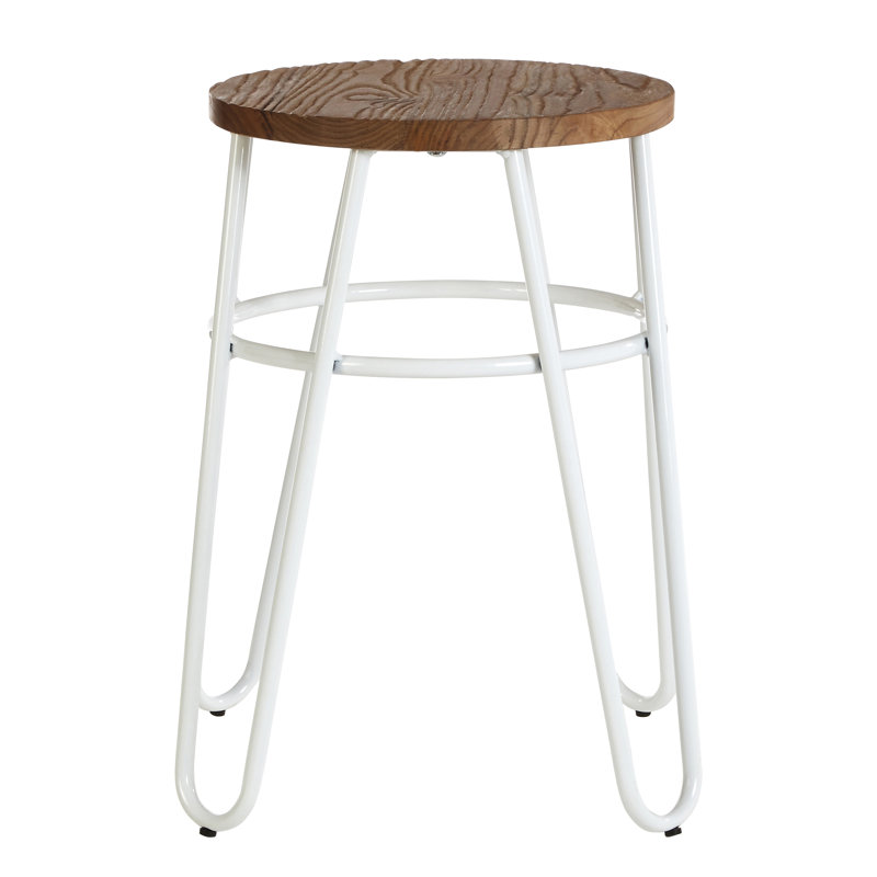 Sturminster Metal Accent Stool, White