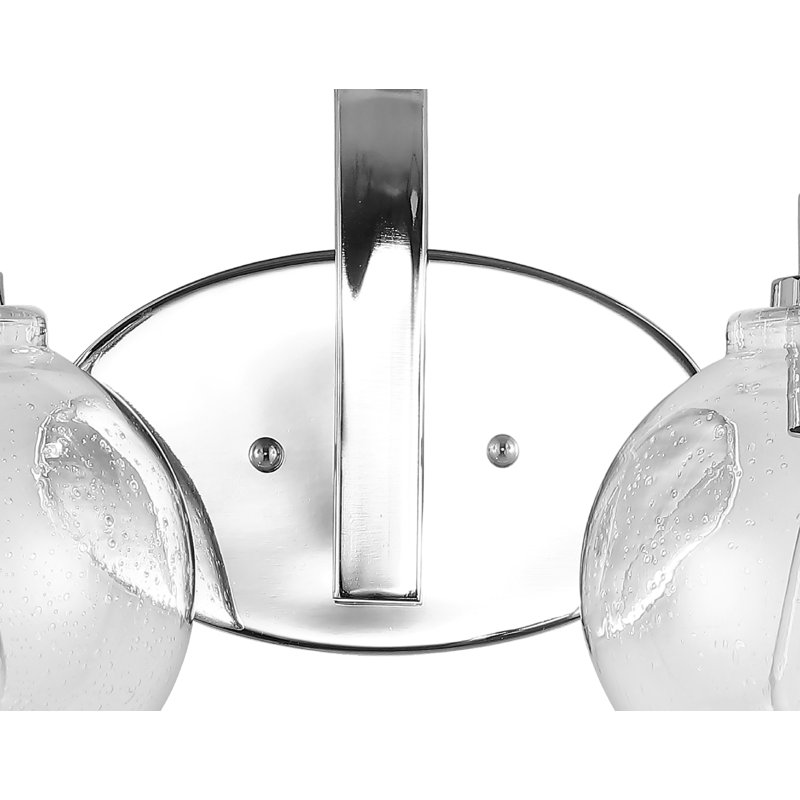 Éclairage pour meuble-lavabo rustique à DEL Daulton, Chrome chrome, 3